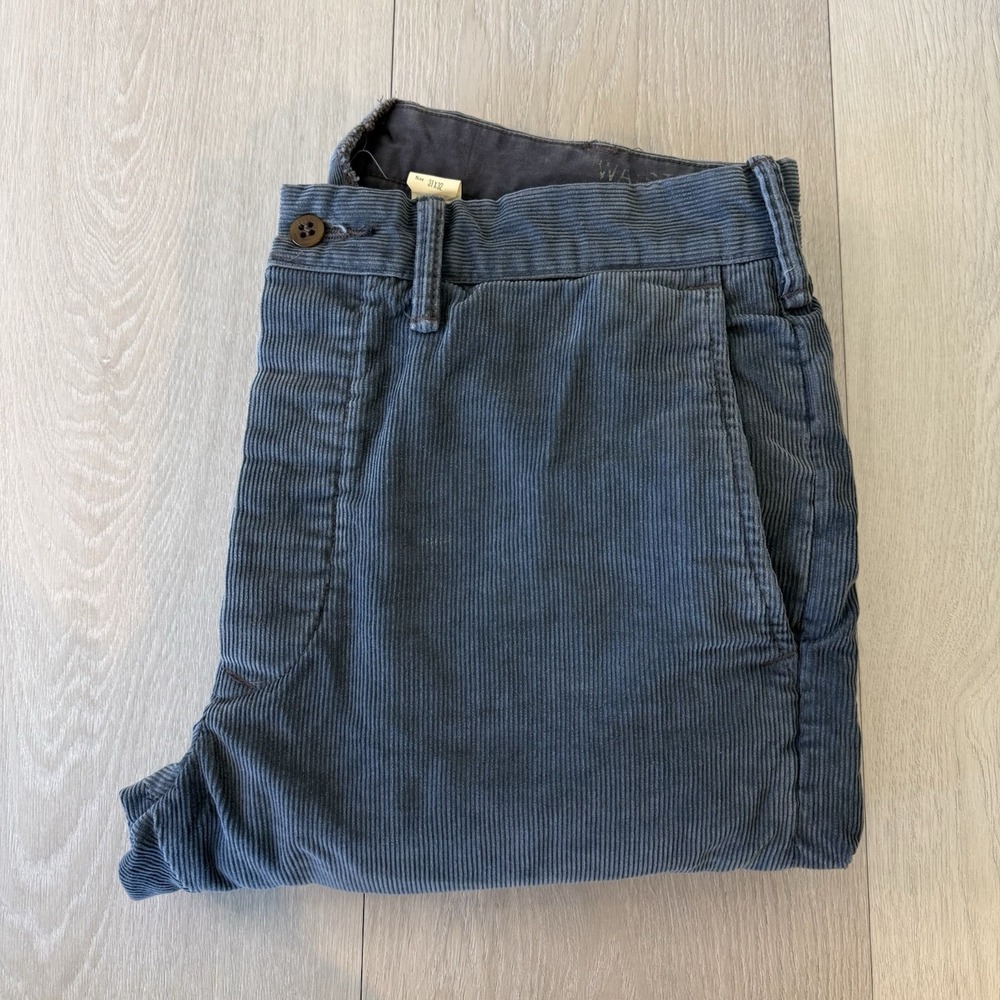 Double RL Ralph Lauren Pants Men's 31x32 Corduroy Button Fly Blue RRL 41381